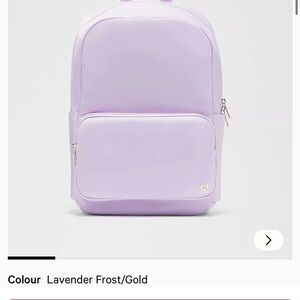 Lululemon Athletica Pastel Purple Backpack